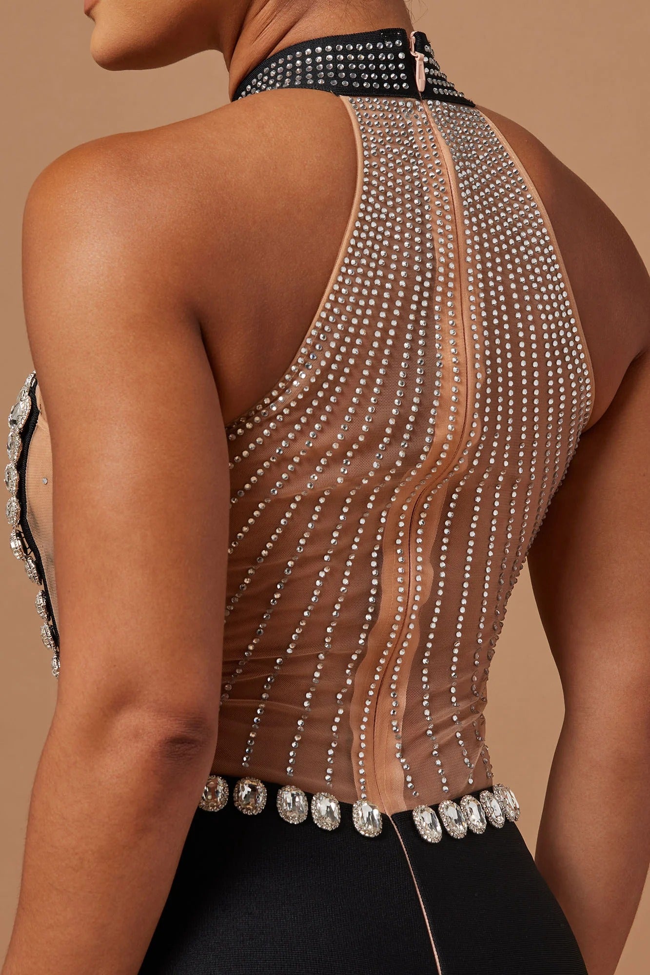 Becky Embellished Bandage Gown