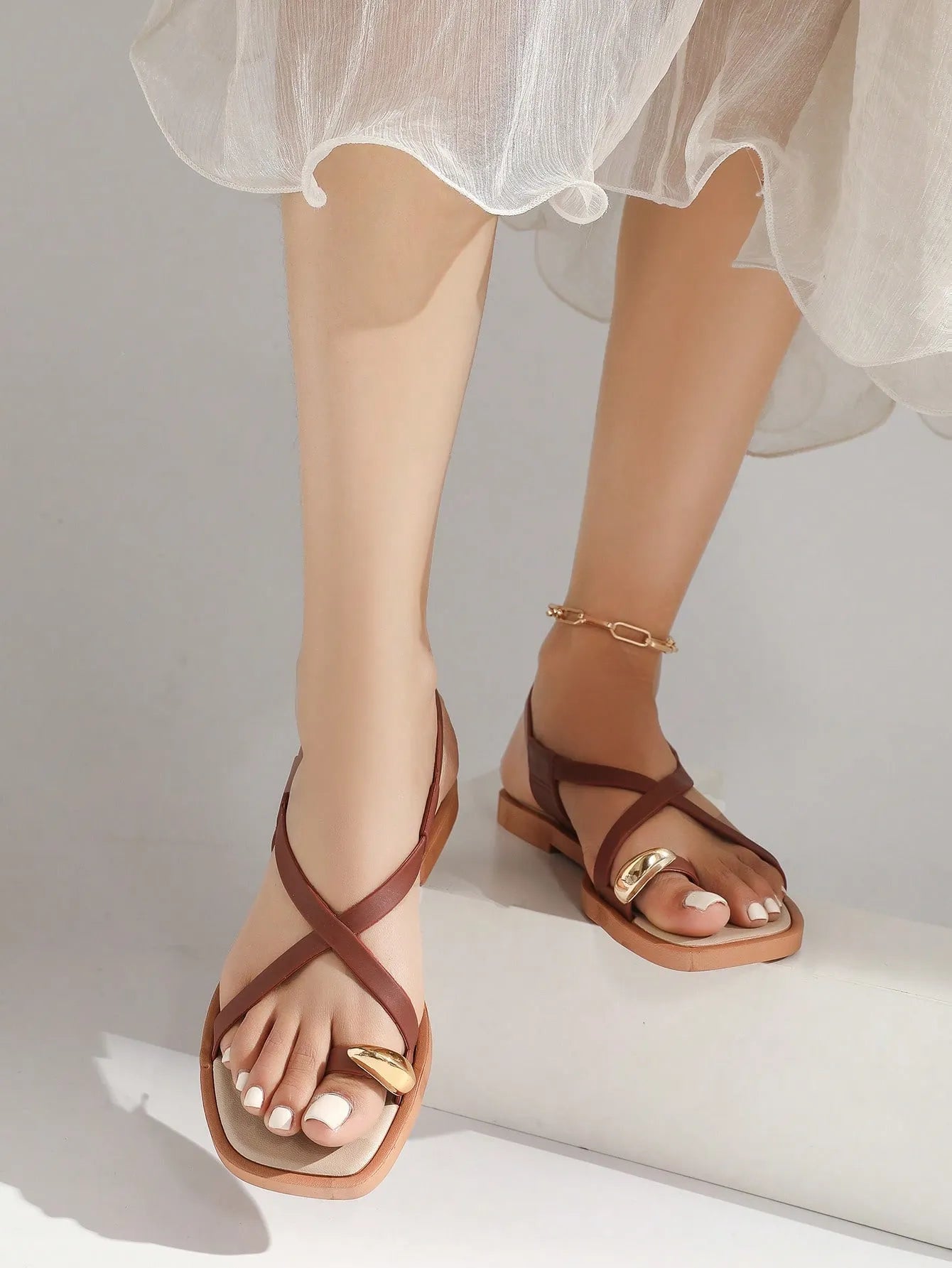 Ankle Strap Flat Sandals