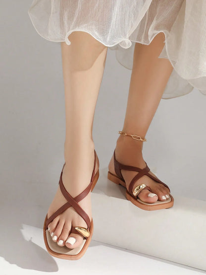Ankle Strap Flat Sandals