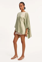 The Sage Draped Cape Blouse