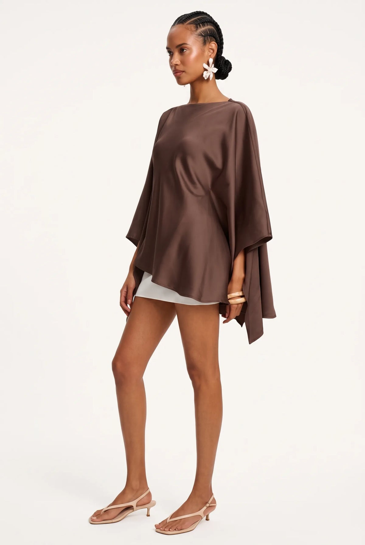 The Sage Draped Cape Blouse