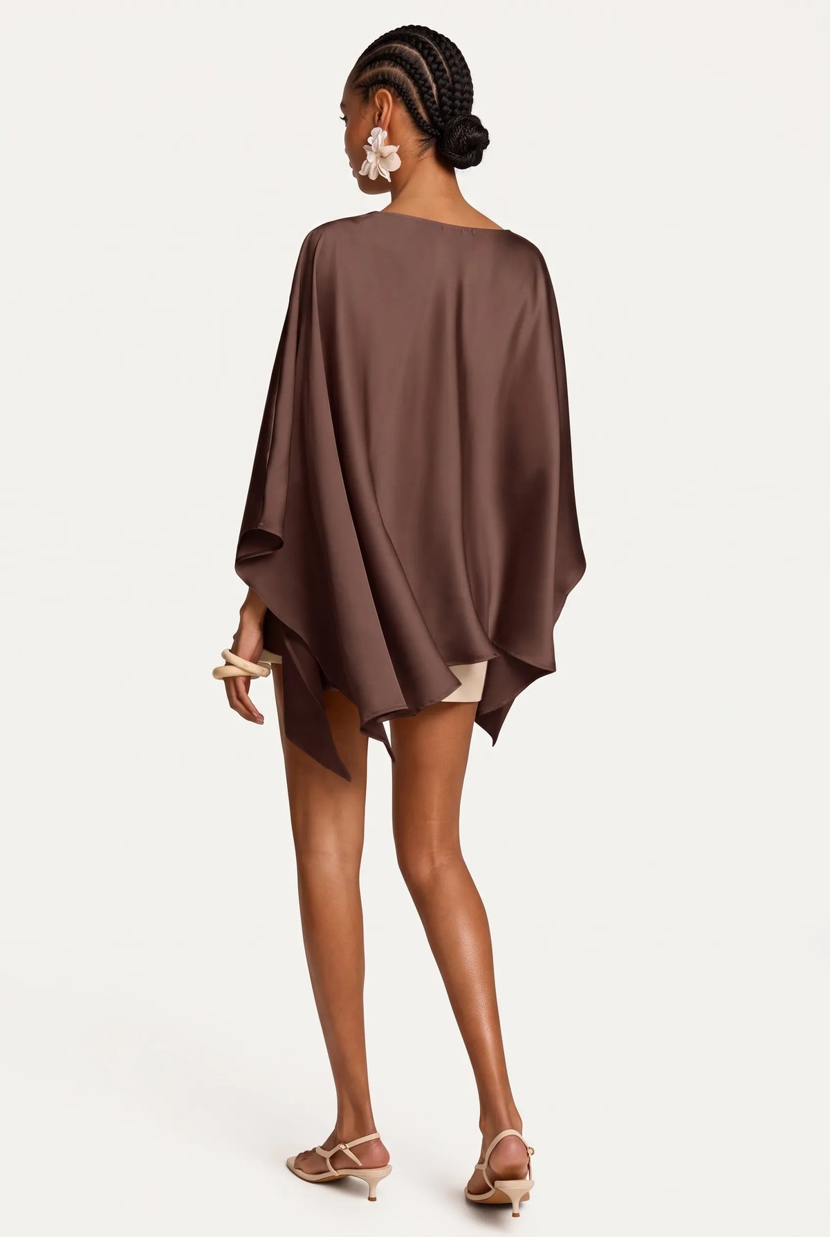 The Sage Draped Cape Blouse