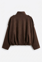 Brown jacket on a white background
