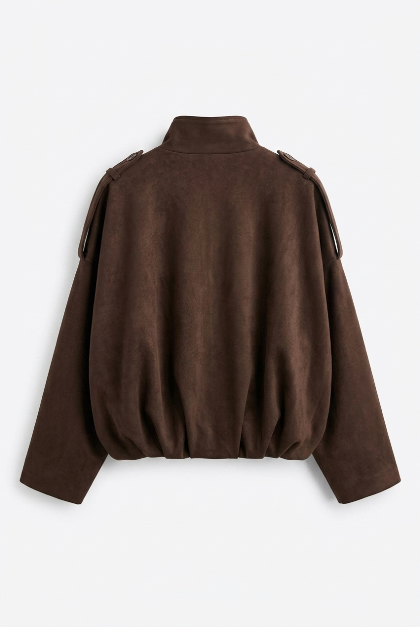 Brown jacket on a white background