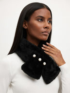 Faux Pearl Decor Scarf