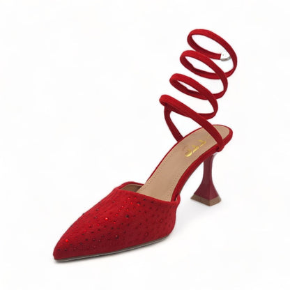 Spiral Ankle Wrap Heel