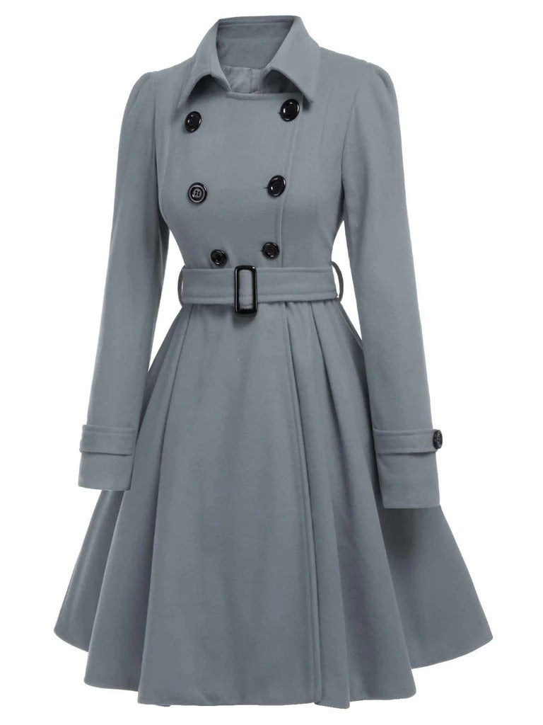 Double-Breasted Woolen  Coat