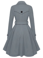 Double-Breasted Woolen  Coat