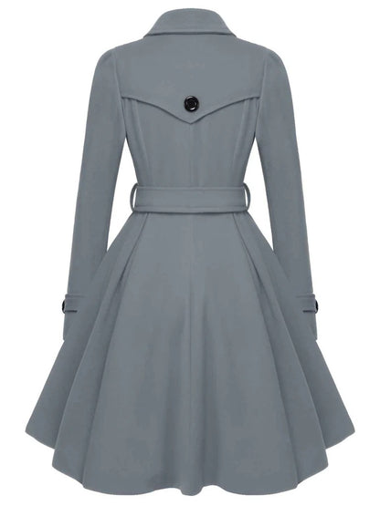Double-Breasted Woolen  Coat