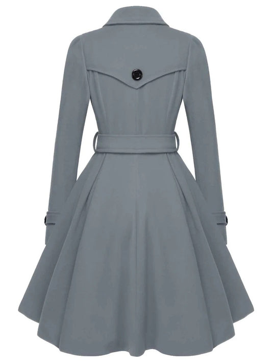 Double-Breasted Woolen  Coat