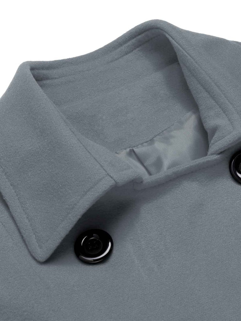 Double-Breasted Woolen  Coat