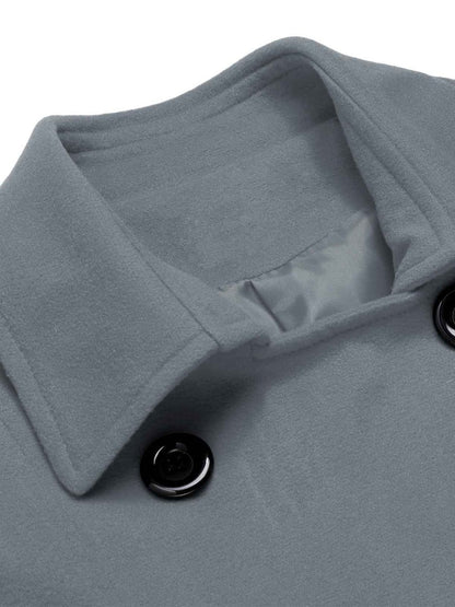 Double-Breasted Woolen  Coat