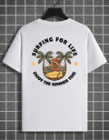 Rare Surfing Round Neck Casual Short-Sleeve T-Shirt