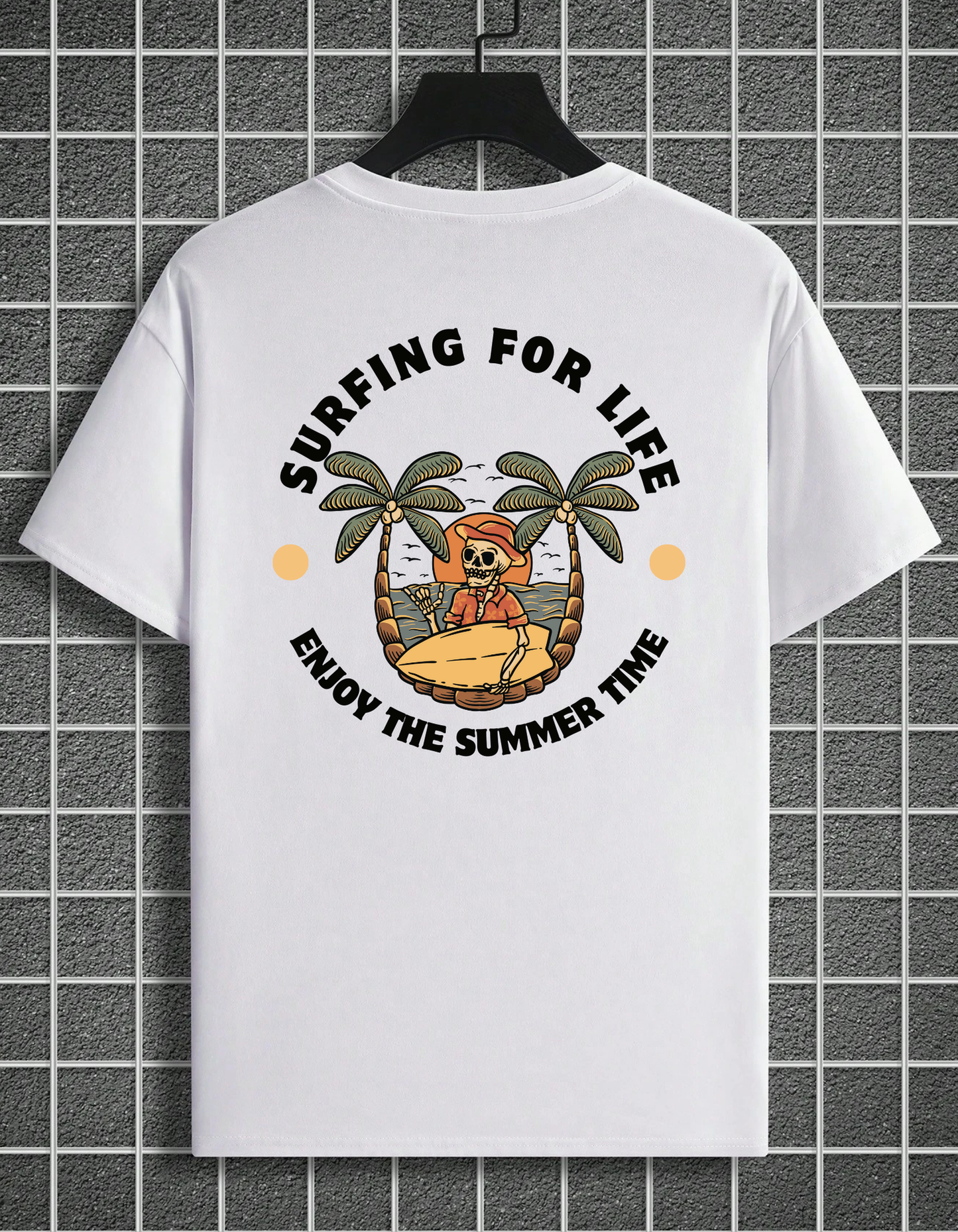Rare Surfing Round Neck Casual Short-Sleeve T-Shirt