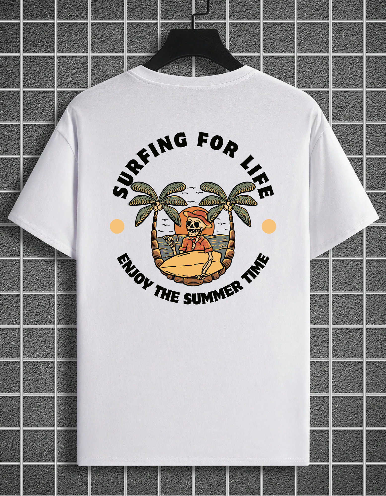 Rare Surfing Round Neck Casual Short-Sleeve T-Shirt