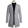 Gray coat on a mannequin with a white background