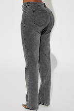 Gray jeans on a white background
