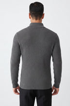 men wearing a  quarter-zip sweater