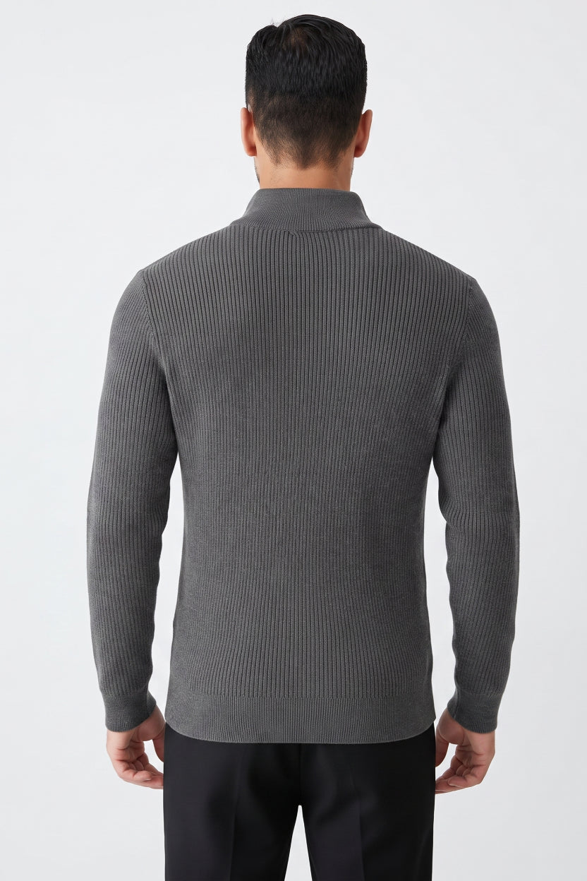 men wearing a  quarter-zip sweater