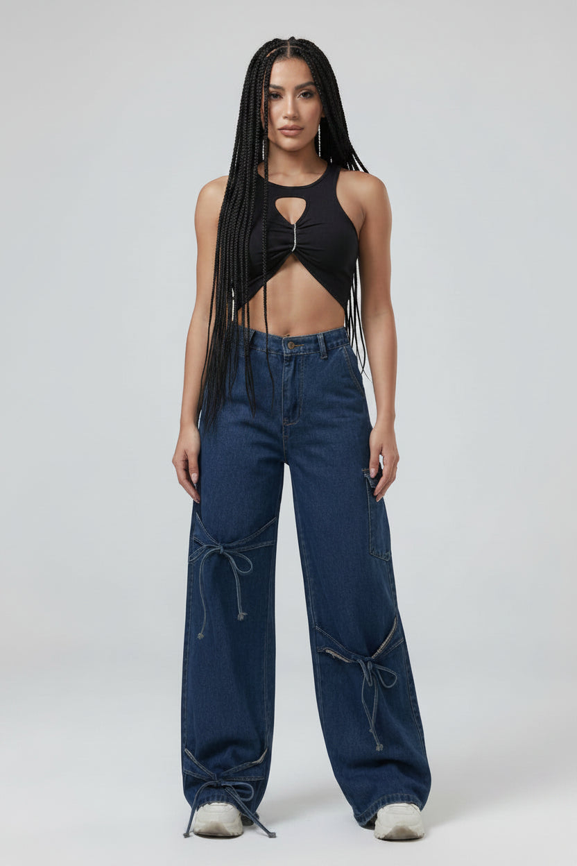 The Bow-Accented Cargo Pant jean