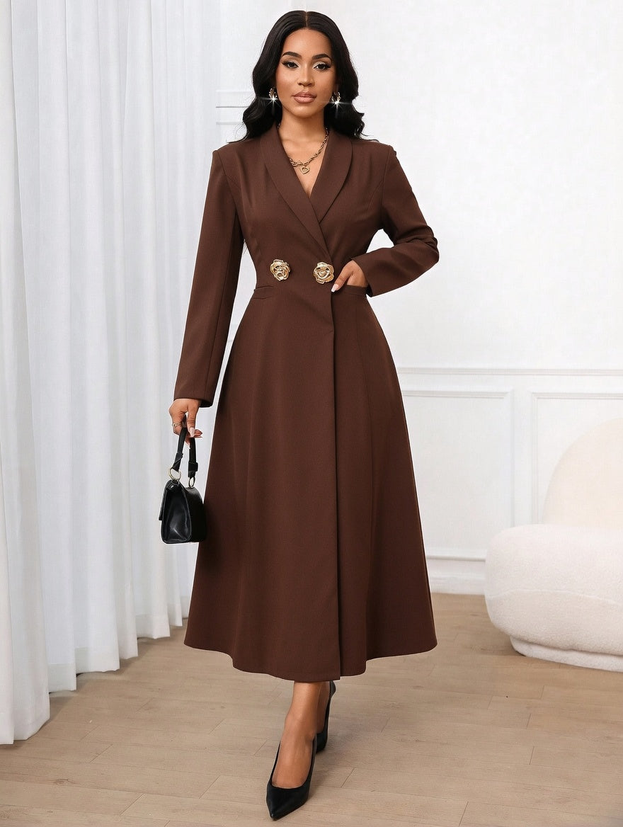 Trench Coat Blazer Dress
