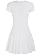 Pleated Mini Dress