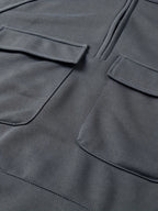 Half-Zip Cargo Sweatshirt