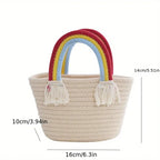 Rainbow Handle Tote Bag