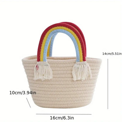 Rainbow Handle Tote Bag