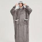 Cozy Plush Hooded Gown