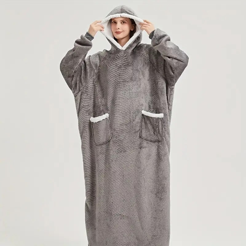 Cozy Plush Hooded Gown
