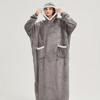 Cozy Plush Hooded Gown