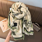 Elegant Floral Double-Sided Soft Versatile Scarf
