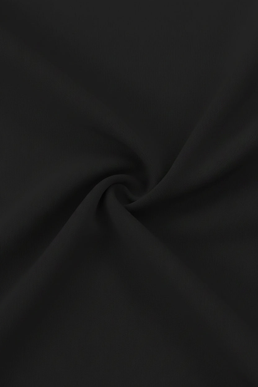 Close-up of black fabric with folds