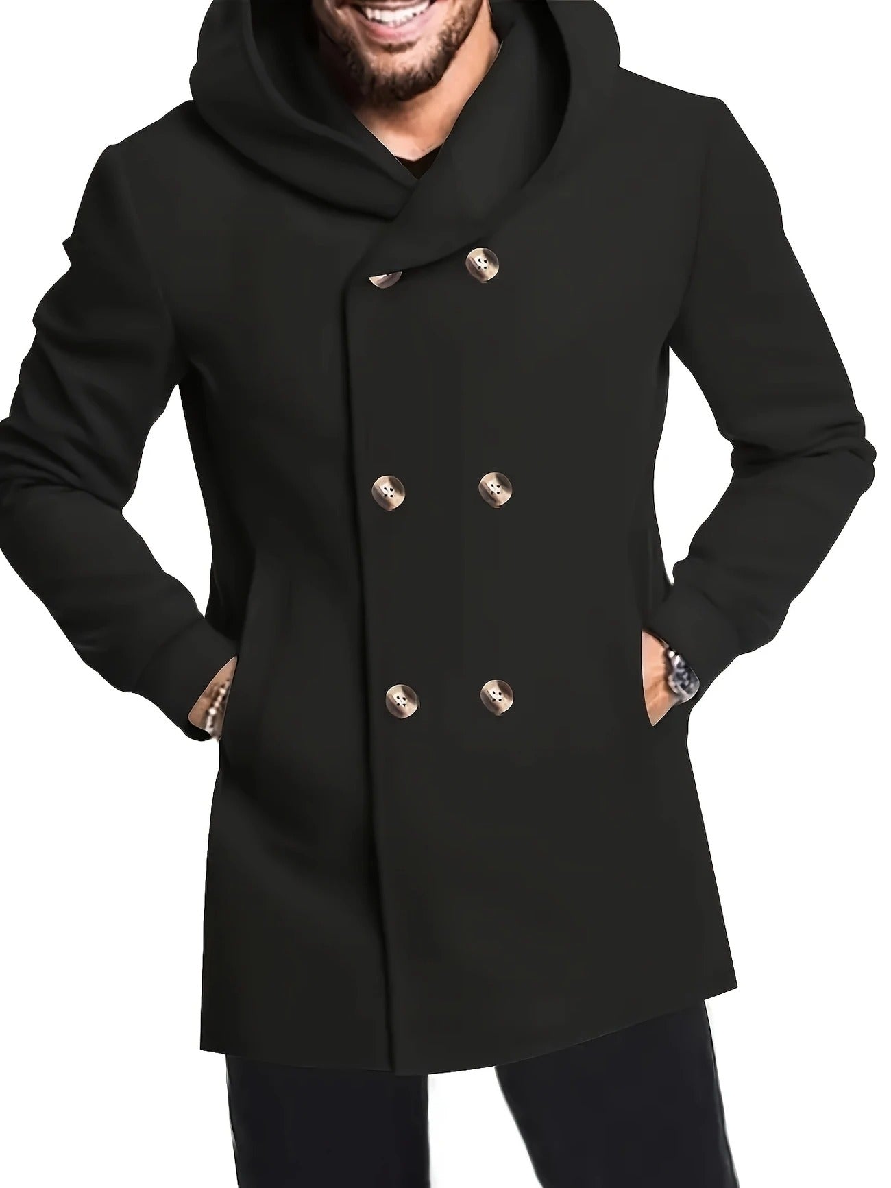 Hooded Wool Blend  Coats
