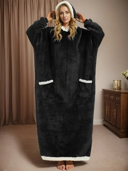 Cozy Plush Hooded Gown