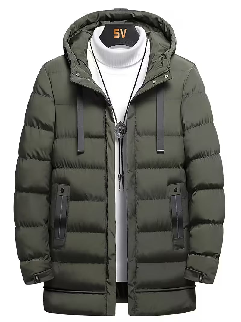 Mid-Length Hooded Jacket