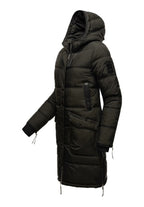 Fuzzy Trim Hooded Padded Coats