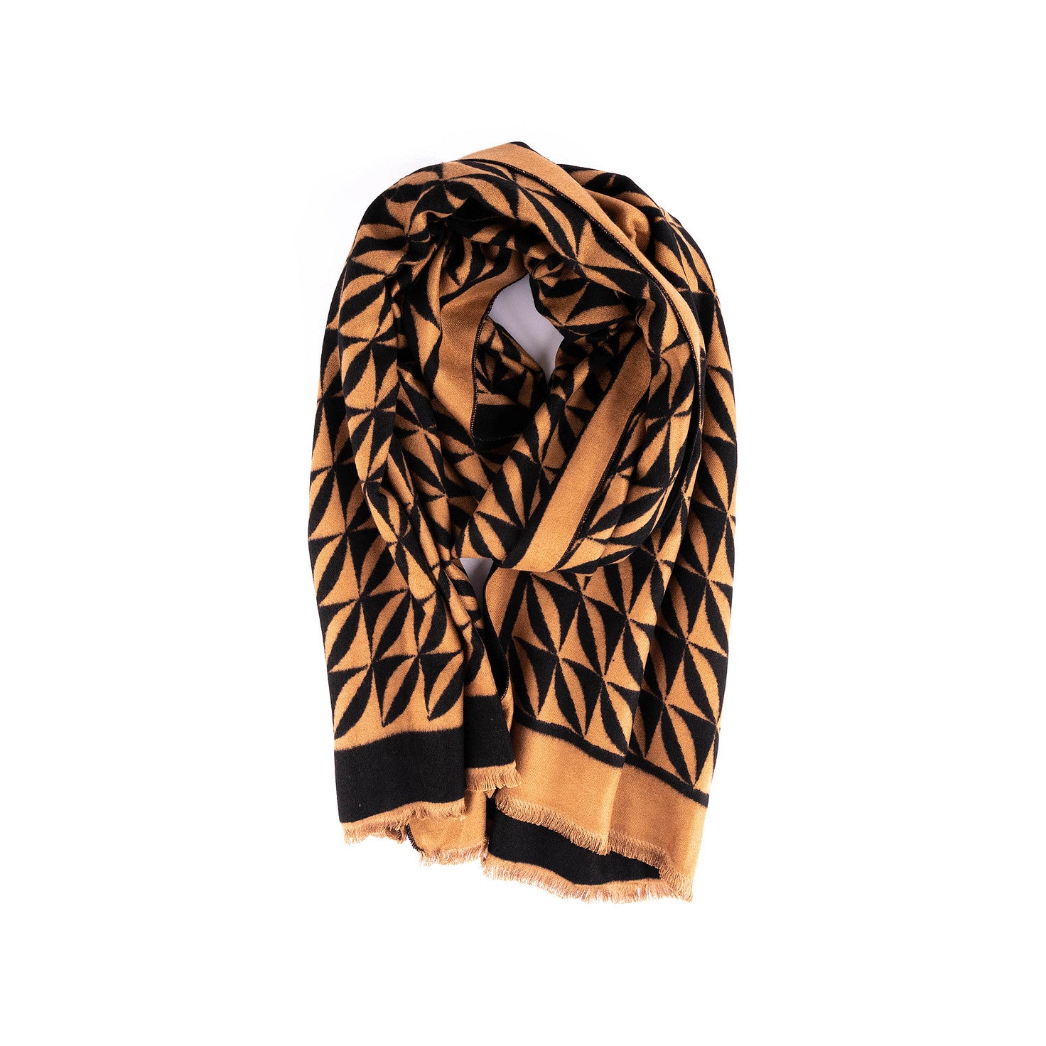 Reversible Faux Cashmere Splice Scarf