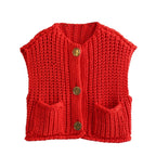 Knit Cardigan Vest