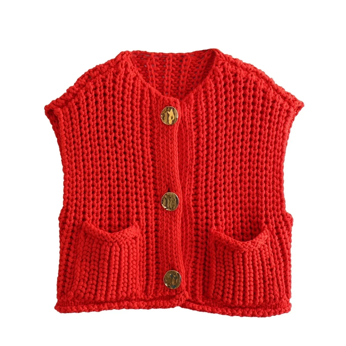 Knit Cardigan Vest