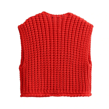 Knit Cardigan Vest