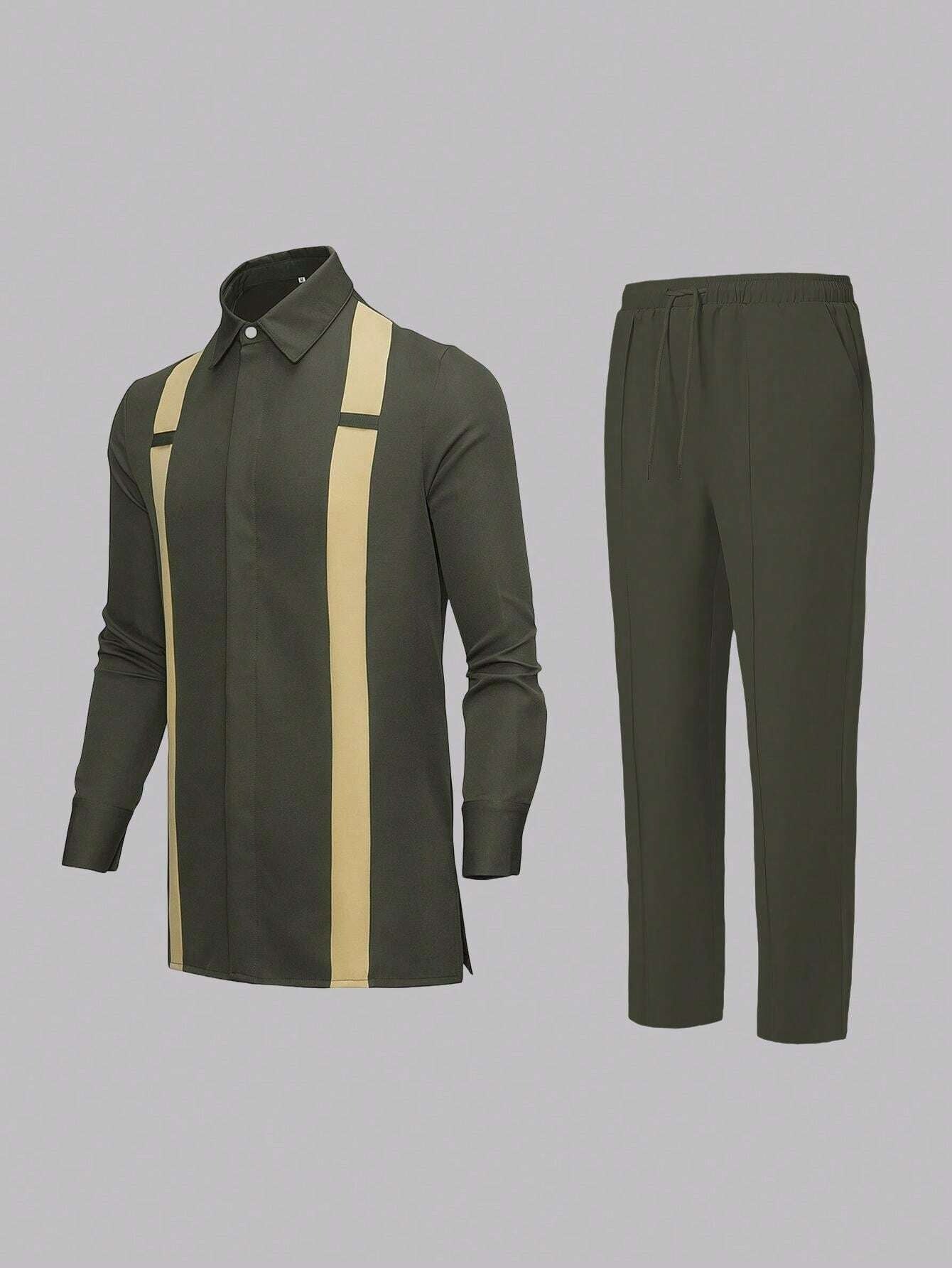 Men Casual Shirt And Trouser Set