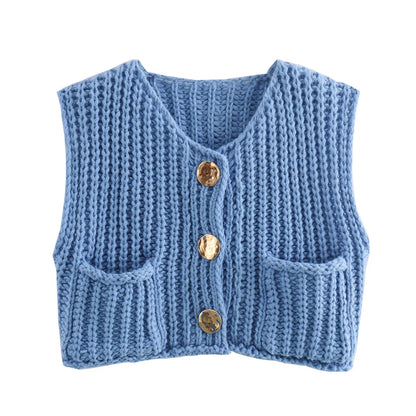 Knit Cardigan Vest