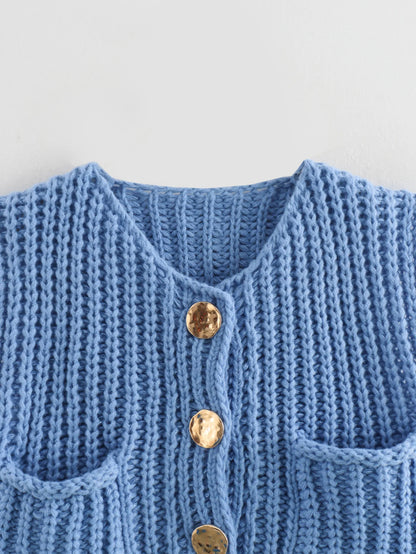Knit Cardigan Vest