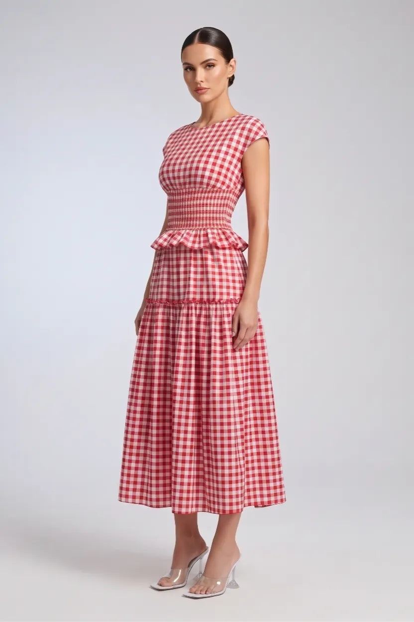 The Picnic Perfect Smocked Midi Dress