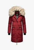 Fuzzy Trim Hooded Padded  Coat