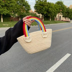 Rainbow Handle Tote Bag