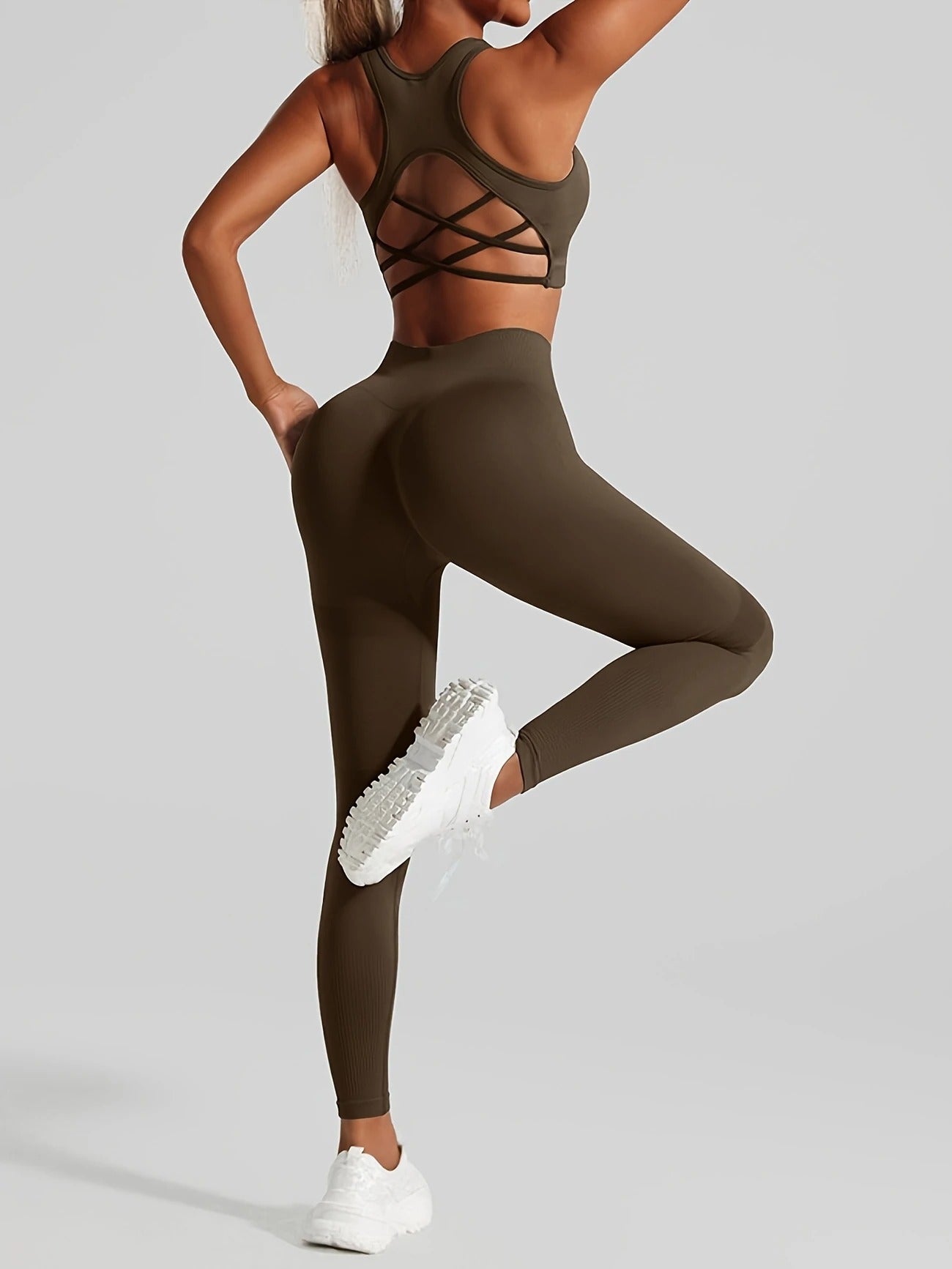 Crisscross Back Sports Bra & Leggings