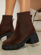 Suede Slip On Chelsea Boots